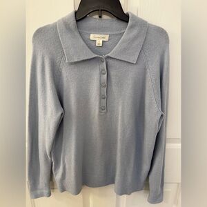 Treasure & Bond polo style sweater women’s size medium light blue